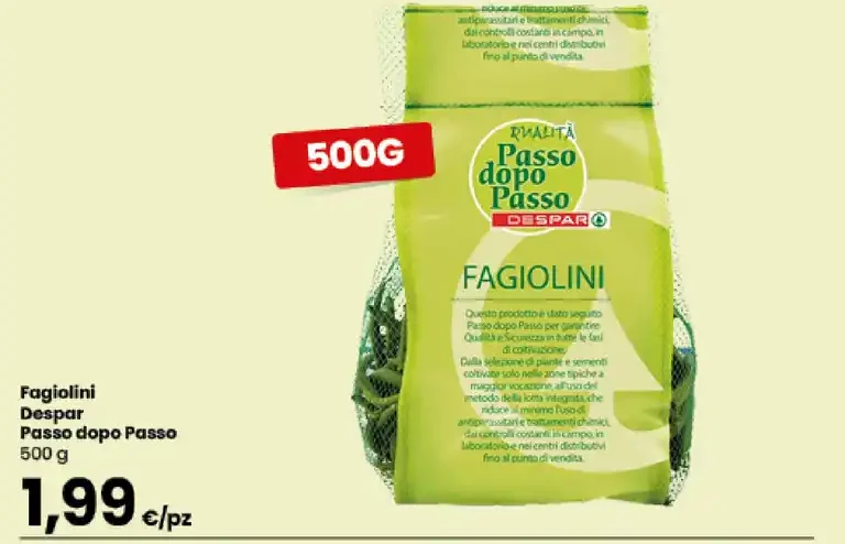 Fagiolini Despar Passo dopo Passo