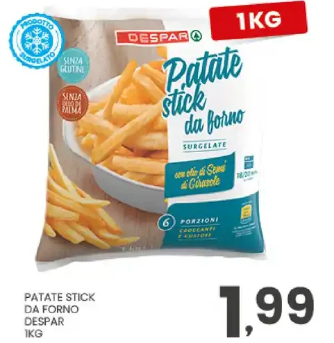 Patate stick da forno Despar