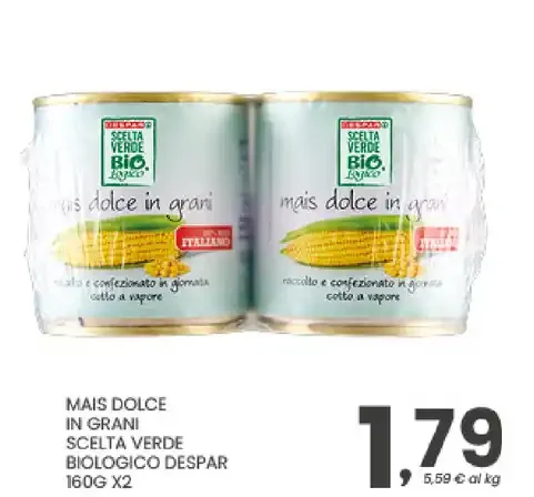 Mais dolce in grani biologico Despar
