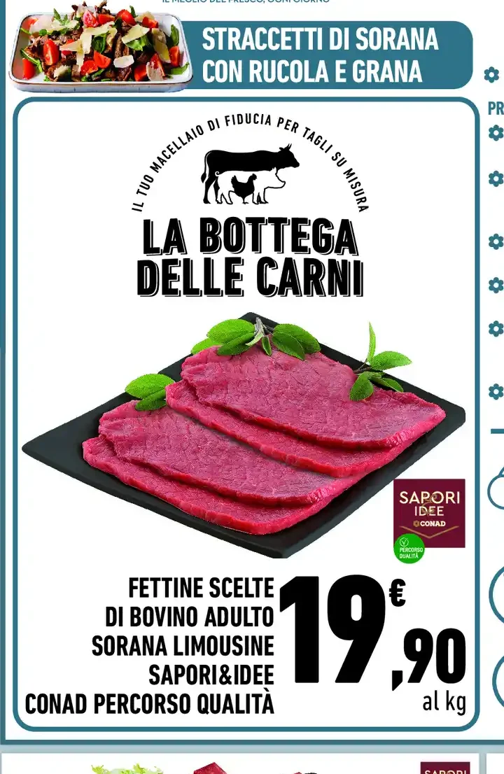 Fettine scelte di bovino adulto Sorana Limousine
