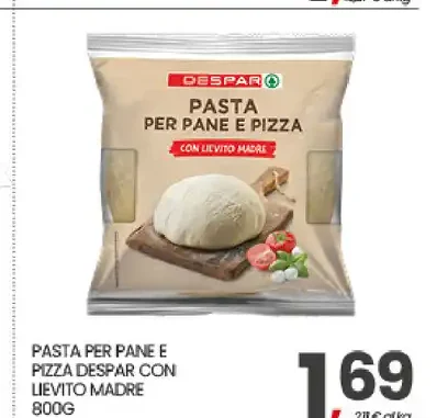 Pasta per pane e pizza Despar con lievito madre
