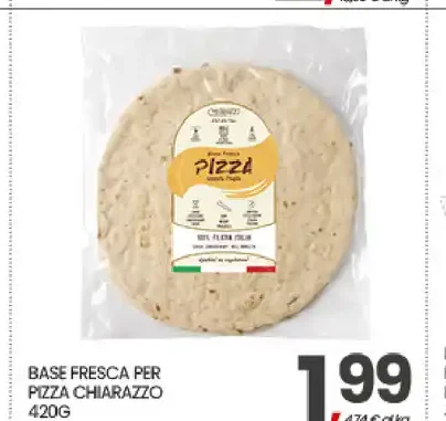 Base fresca per pizza Chiazzaro