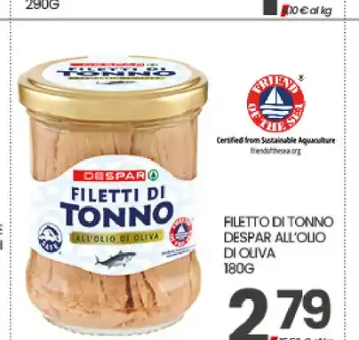 Filetti di tonno Despar all'olio di oliva