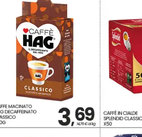 Caffè macinato Hag decaffeinato classico