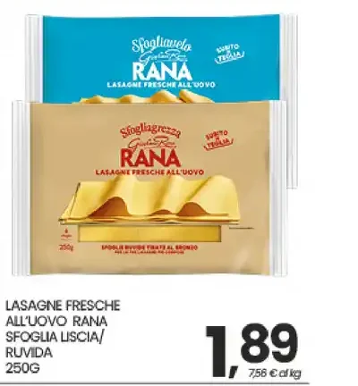 Lasagne fresche all'uovo Rana