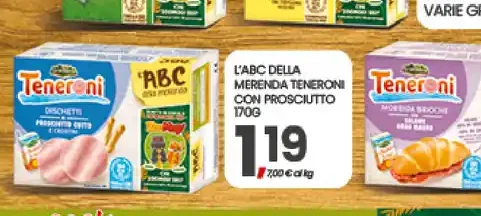 ABC della merenda Teneroni con prosciutto
