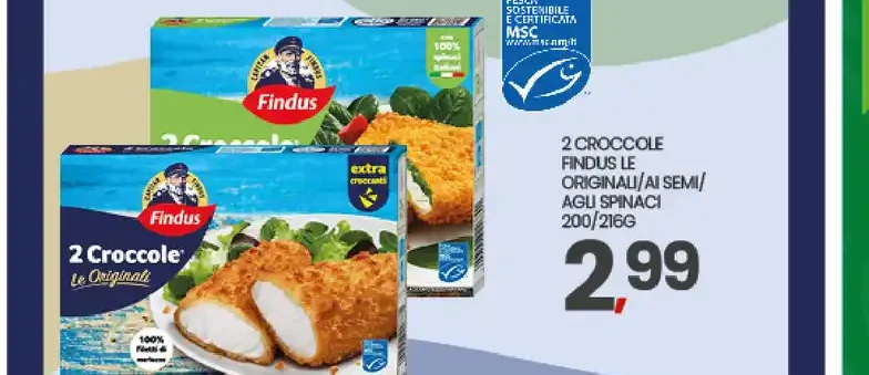 Croccole Findus originali/agli spinaci