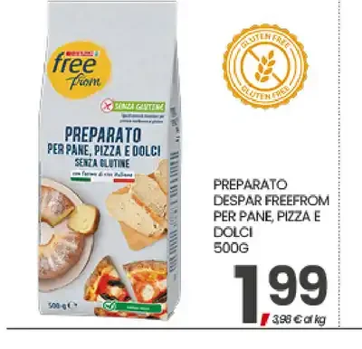 Preparato Despar FreeFrom per pane, pizza e dolci