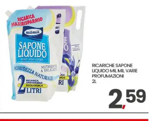 Ricariche sapone liquido Mil Mil varie profumazioni