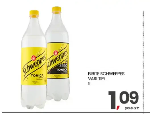 Bibite Schweppes vari tipi