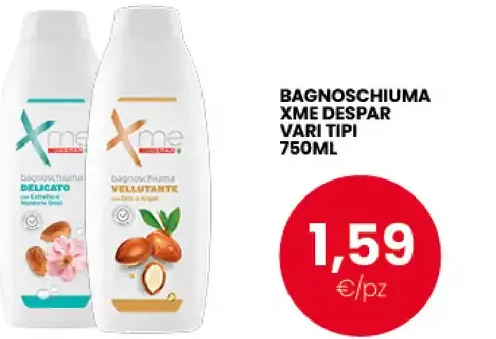 Bagnoschiuma XME Despar vari tipi