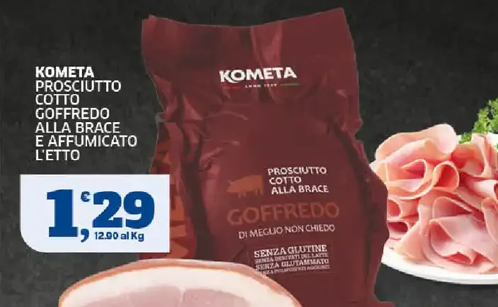 Prosciutto cotto goffredо alla brace e affumicato