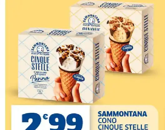 Sammontana cono Cinque Stelle vari gusti