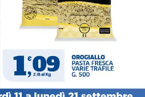 Pasta fresca varie trafile