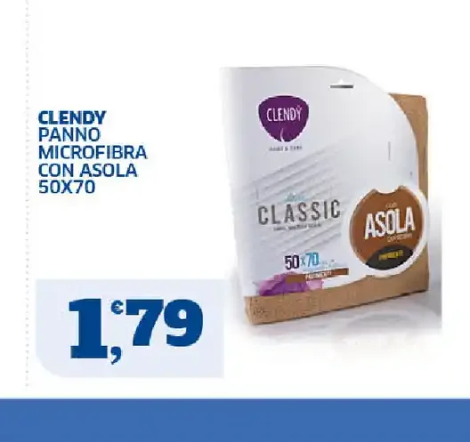 Clendy panno microfibra con asola