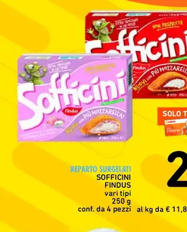 Sofficini Findus vari tipi
