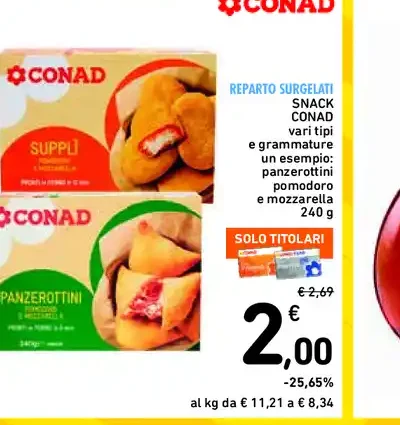 Snack surgelato Conad