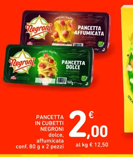Pancetta in cubetti Negroni