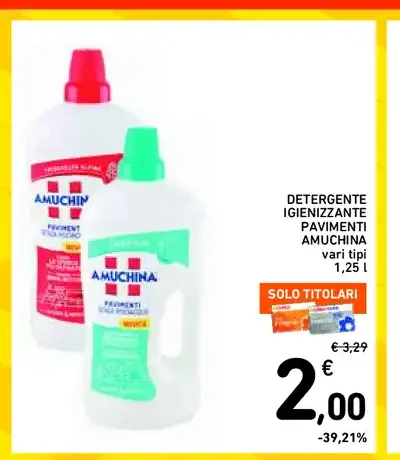 Detergente igienizzante pavimenti Amuchina