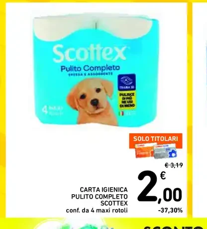 Carta igienica Scottex Pulito Completo