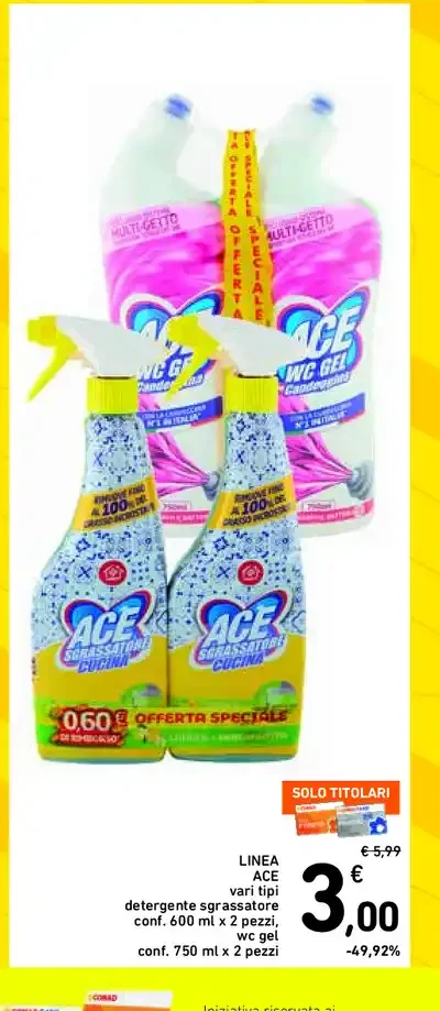 Detergente WC gel Ace