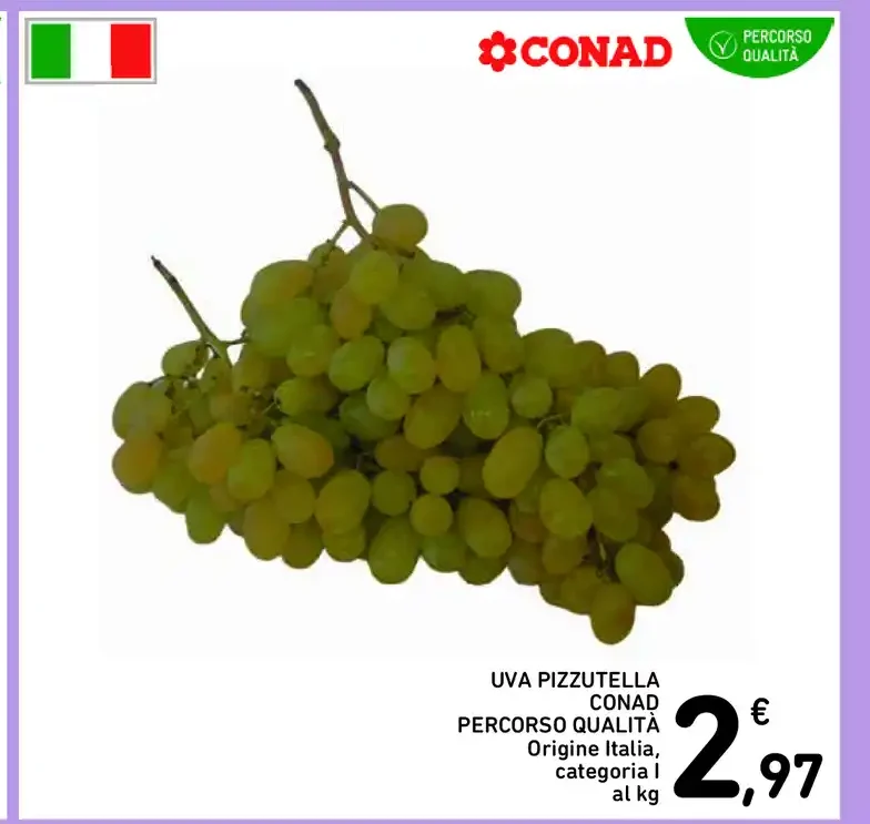 Uva Pizzutella Conad