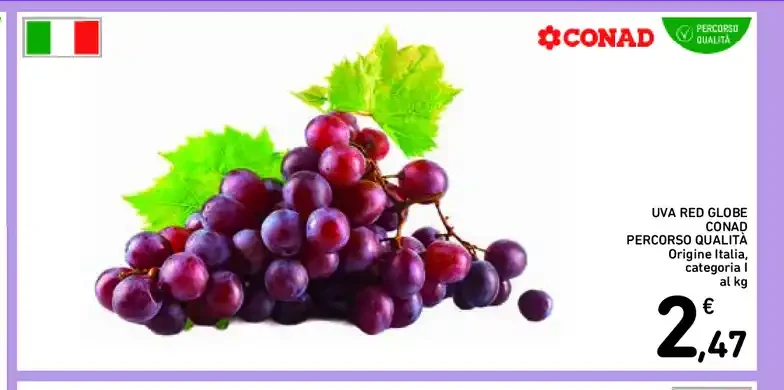Uva Red Globe Conad