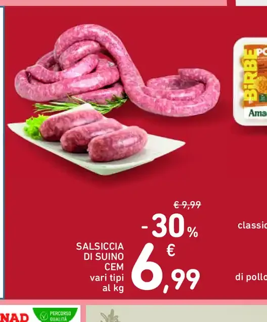 Salsiccia di suino CEM vari tipi