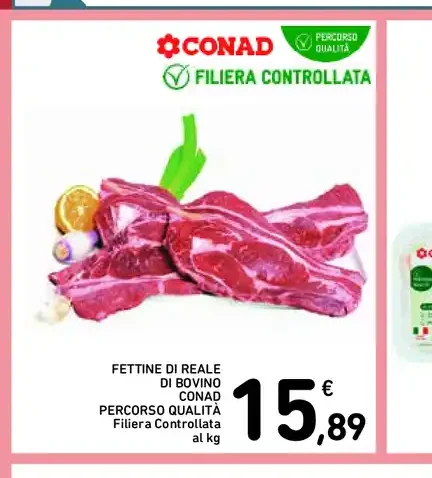 Fettine di reale di bovino Conad Percorso Qualità