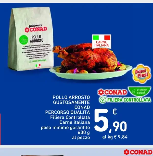 Pollo arrosto gustosamente Conad Percorso Qualità