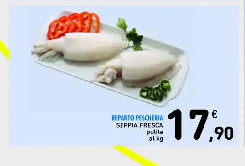 Seppia fresca pulita