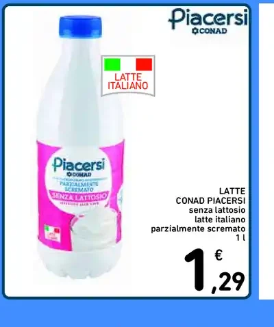 Latte Conad Piacersi senza lattosio