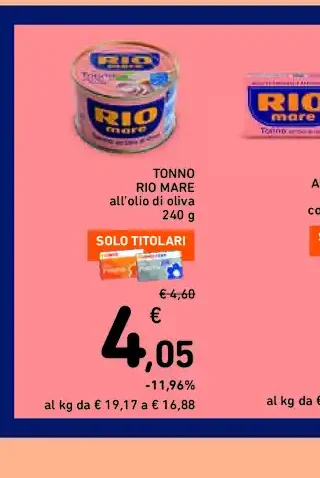 Tonno Rio Mare all'olio di oliva