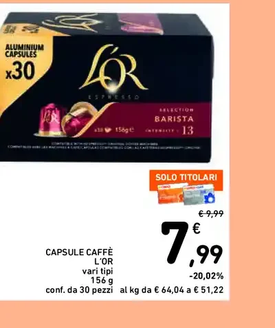 Capsule caffè L'Or