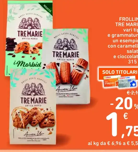 Frollini Tre Marie vari tipi