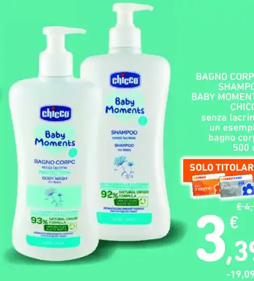 Bagno corpo e shampoo Baby Moments Chicco