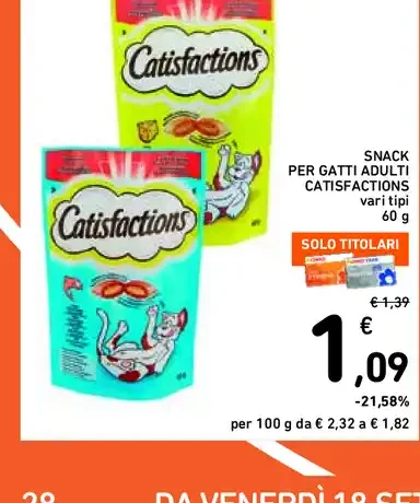Snack per gatti Catisfactions