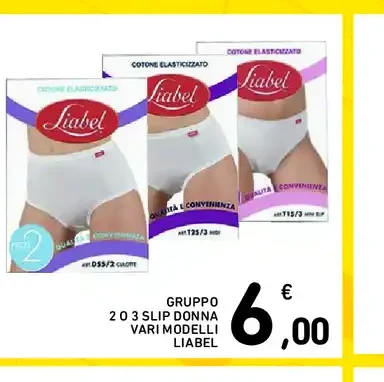 Gruppo 2 o 3 slip donna