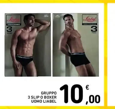 Gruppo 3 slip o boxer uomo