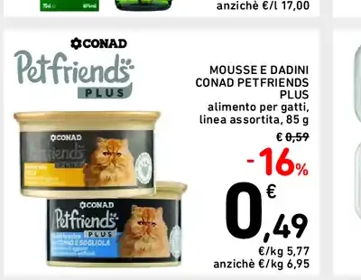 Mousse e dadini Petfriends Plus