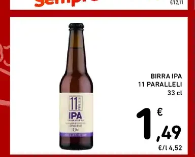 Birra IPA 11 Paralleli