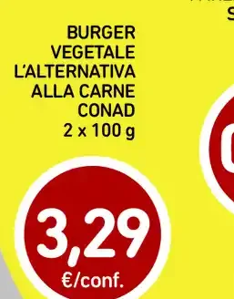 Burger vegetale Conad