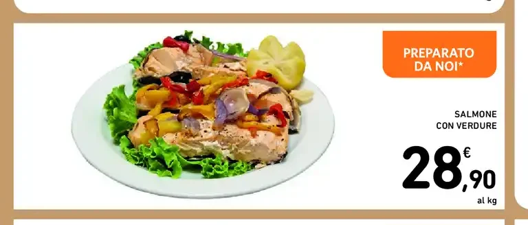 Salmone con verdure