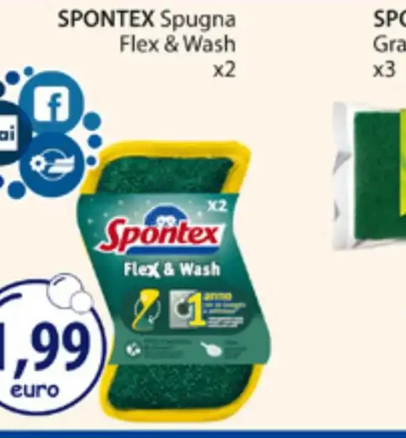 Spontex spugna Flex & Wash