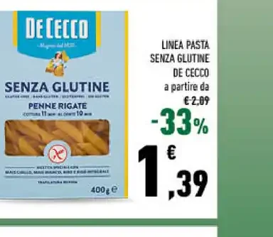 Pasta senza glutine De Cecco