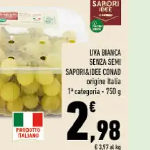 Uva bianca senza semi