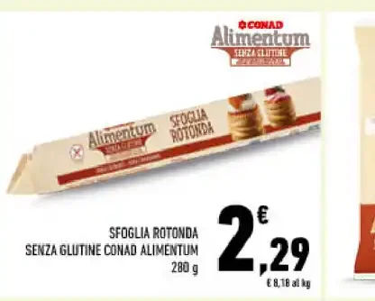 Sfoglia rotonda senza glutine Conad Alimentum