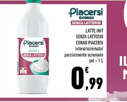 Latte UHT senza lattosio Piacersi Conad