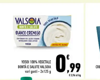 Yogurt 100% vegetale Valsoia