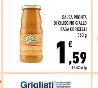 Salsa pronta di ciliegino giallo Casa Coricelli